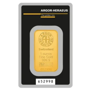 Sztabka złota 1 uncja Argor-Heraeus