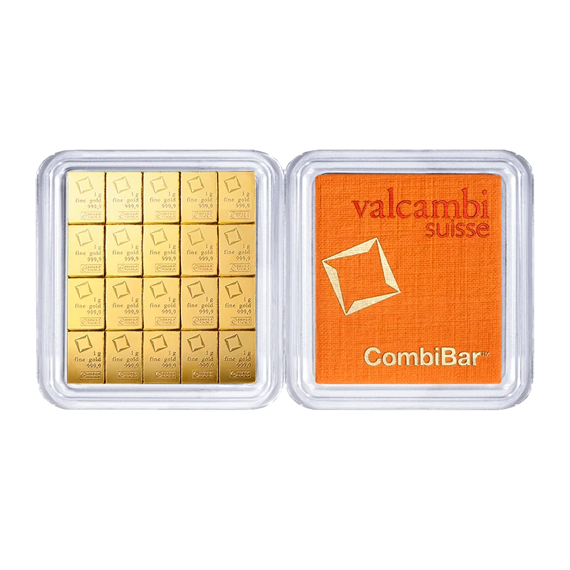 Sztabka złota CombiBar (Multicard) Valcambi 20x1 gram