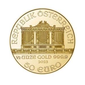 Złota moneta Wiedeński Filharmonik 1/2 uncji