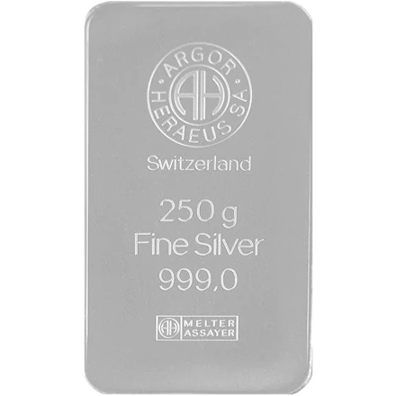 Srebrna sztabka 250 gramów LBMA
