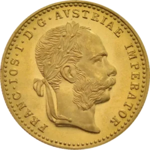 Złota moneta Dukat Austriacki 1915 Nowe Bicie - 3.44 g złota