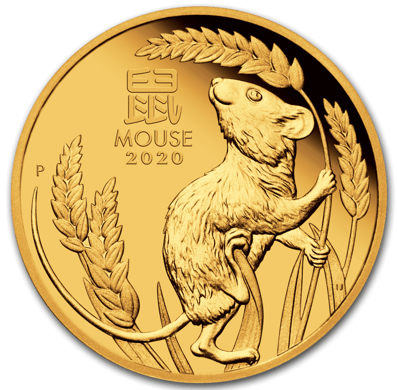 Złota moneta Lunar III Rok Myszy 2020 - 1 uncja złota