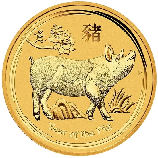 Lunar II: Rok Świni 1 uncja Złota 2019