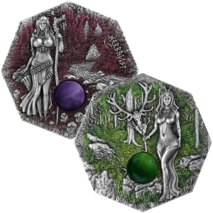 Kolekcja 2 srebrne monety Witchcraft Herbalist, Seeress - 2 x 2 uncje srebra