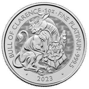 Platynowa moneta Bestie Tudorów Byk z Clarence 2023 - 1 uncja platyny