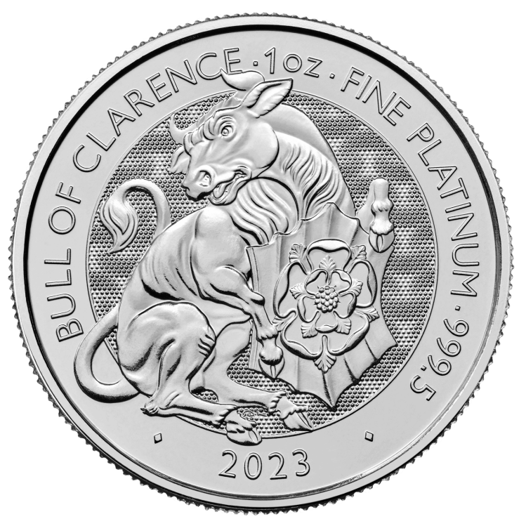 Platynowa moneta Bestie Tudorów Byk z Clarence 2023 - 1 uncja platyny