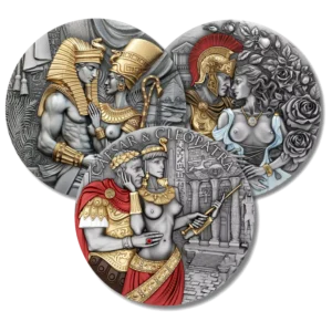 Kolekcja 3 srebrne monety, Potęga miłości T&S coins- 3 x 2 uncje srebra