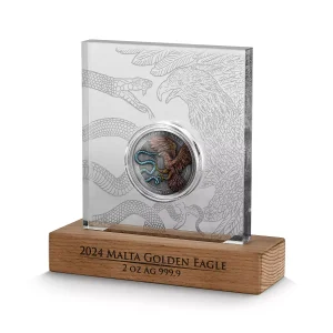 Srebrna moneta Malta Golden Eagle 2024 - 2 uncje srebra