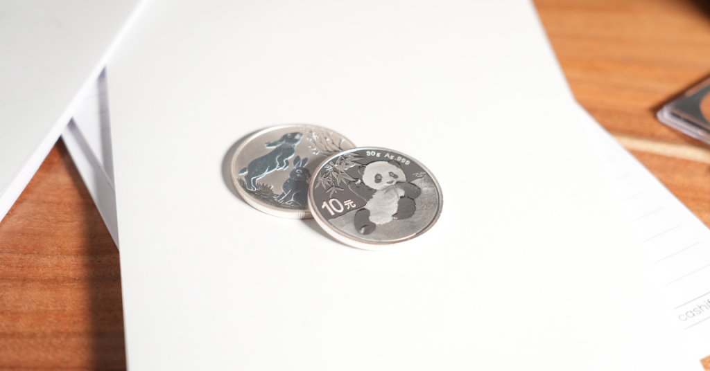dwie srebrne monety 1 oz