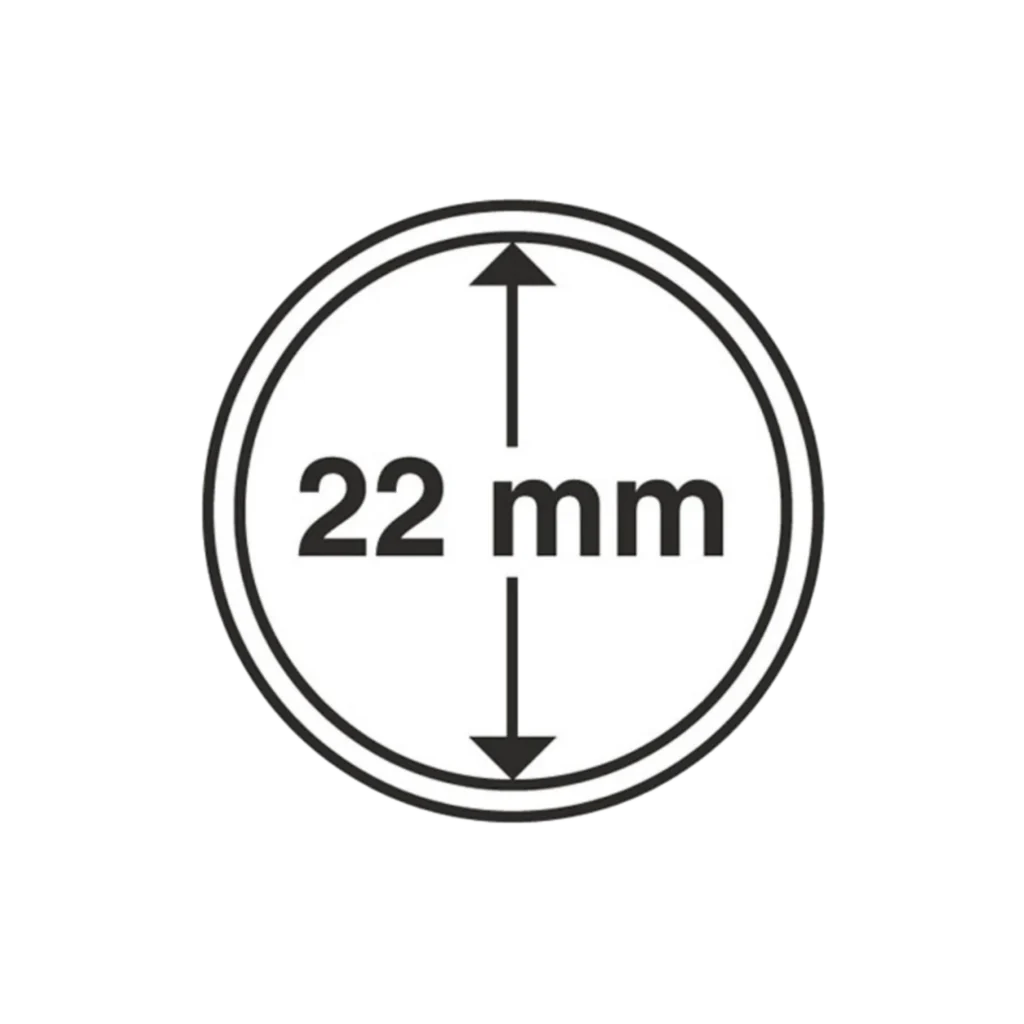 Kapsułka na monetę o średnicy wewnętrznej 22 mm