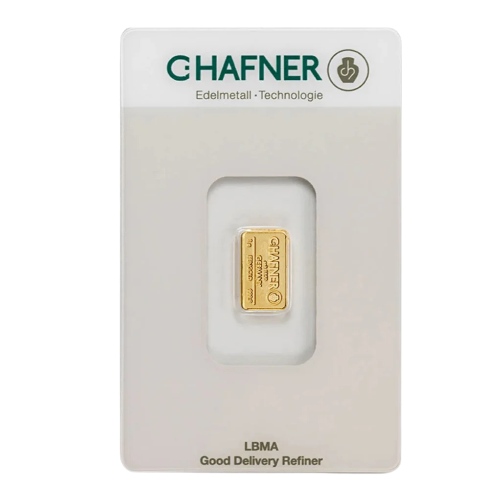 Sztabka złota C-Hafner 1 gram