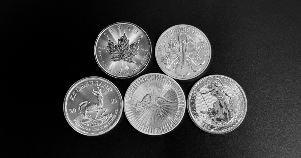 5 srebrnych monet 1 oz