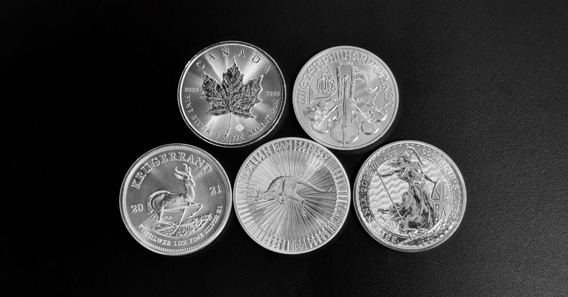 5 srebrnych monet 1 oz