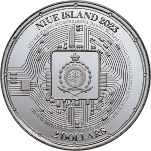 Srebrna moneta Bitcoin 2023 - 1 uncja srebra